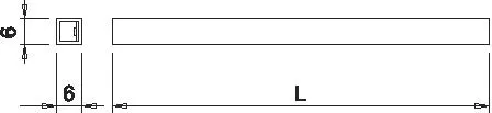 FLEXYLED AT6 2000mm 20 watt, 24 volt, 6x6mm M24x2