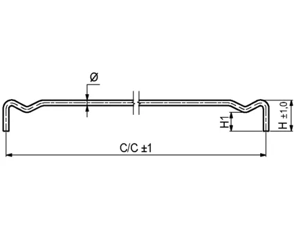Greiholder, hyllebærer C/C 256mm