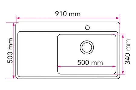 Kjøkkenvask Neo 500x910mm
